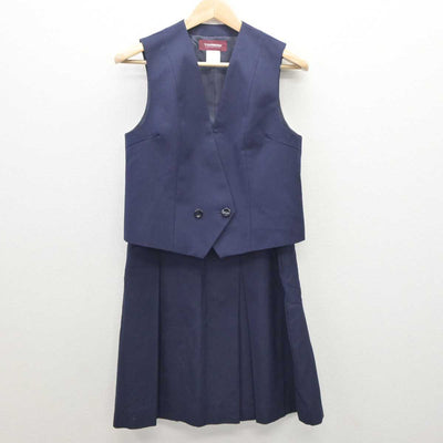 【中古】千葉県 千葉商業高等学校 女子制服 4点 (ブレザー・ベスト・スカート) sf061161