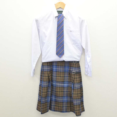 【中古】岡山県 岡山学芸館高等学校 女子制服 5点 (ブレザー・シャツ・スカート) sf061167