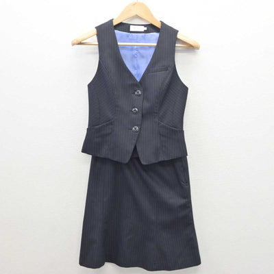 【中古】 事務服 女子制服 2点 (ベスト・スカート) sf061178