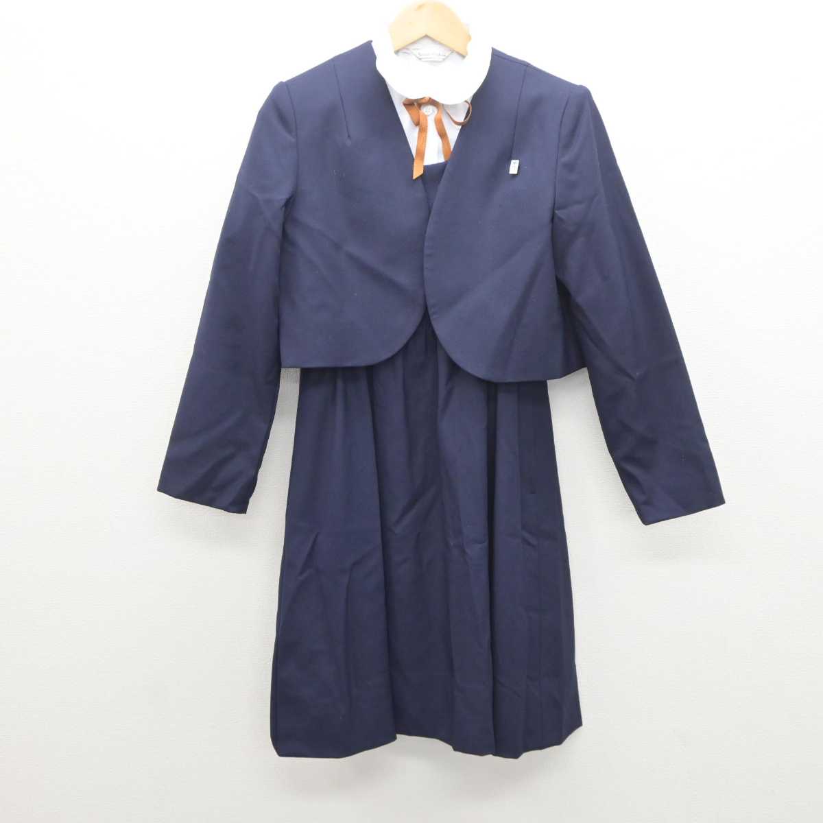 【中古】愛知県 南山学園 聖霊中学・高等学校 女子制服 5点 (ブレザー・シャツ・ジャンパースカート) sf061181