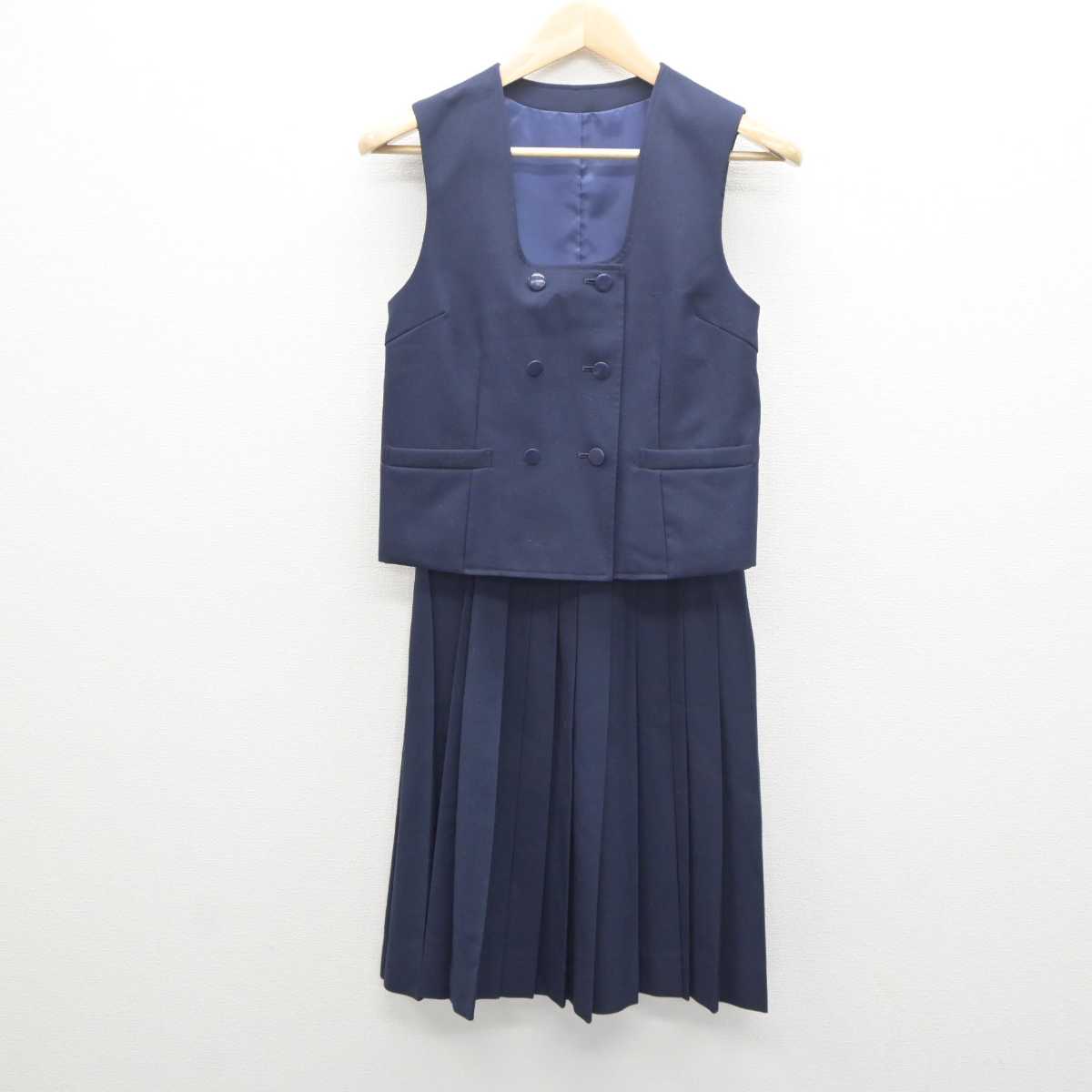 【中古】埼玉県 指扇中学校 女子制服 3点 (ブレザー・ベスト・スカート) sf061191