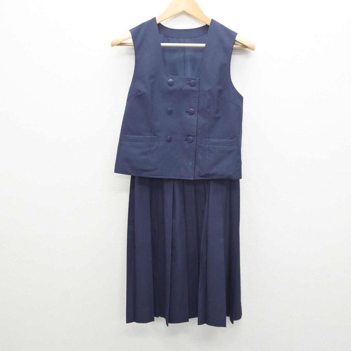 【中古】埼玉県 指扇中学校 女子制服 2点 (ベスト・スカート) sf061193