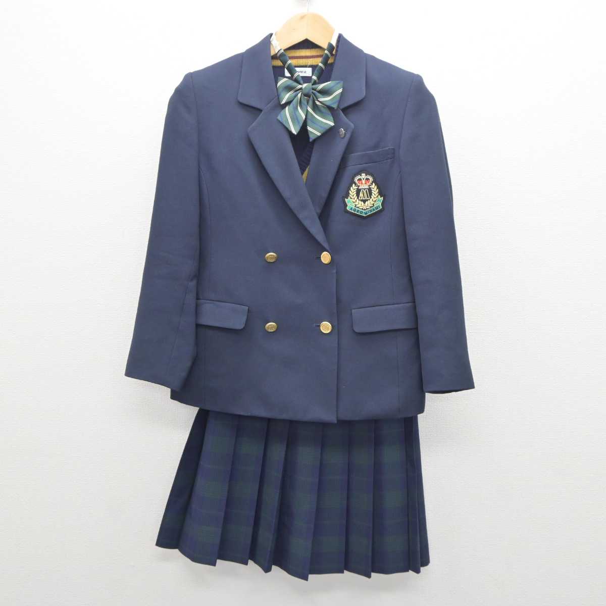 【中古】埼玉県 上尾南高等学校 女子制服 4点 (ブレザー・ニット・スカート) sf061195