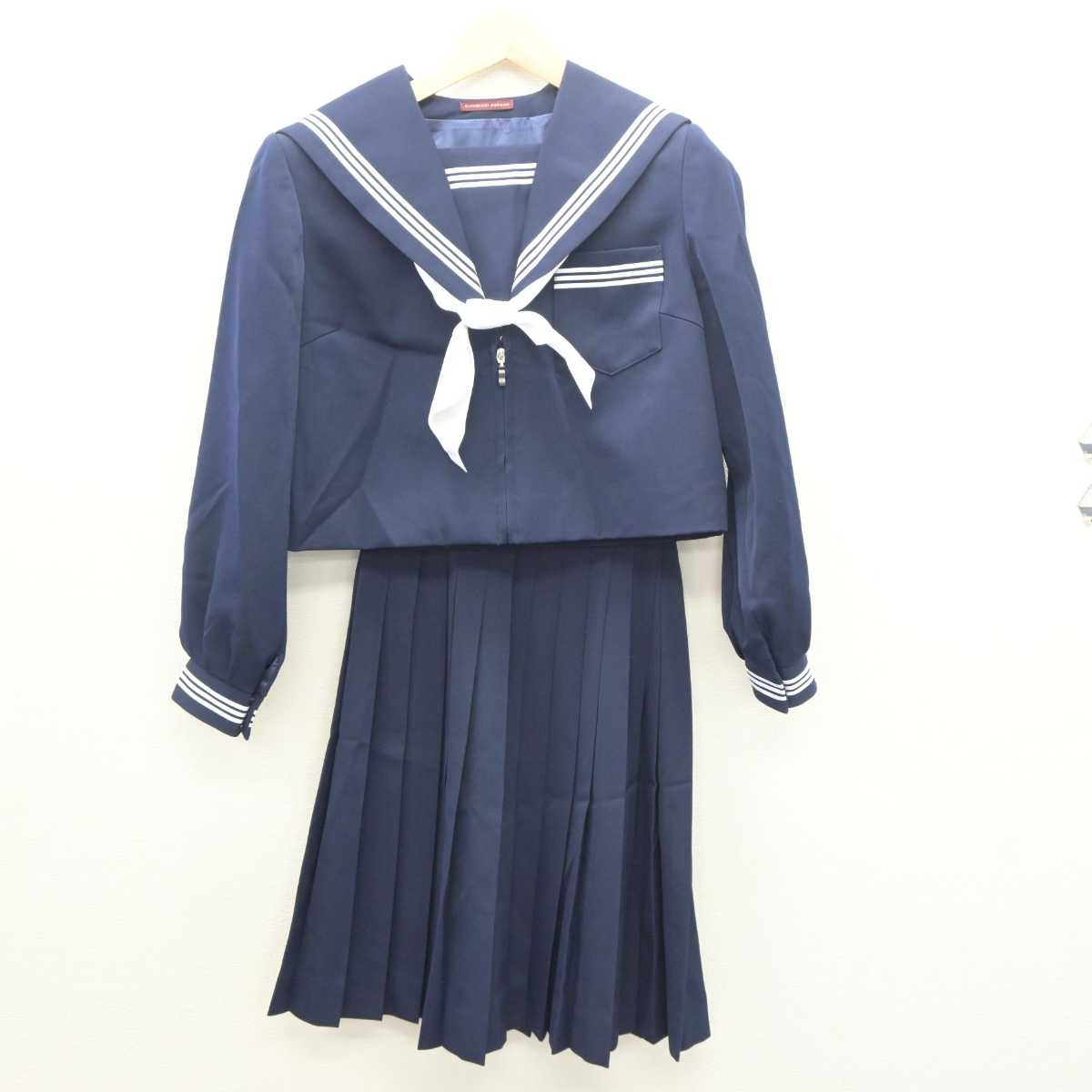 【中古】岐阜県 池田中学校 女子制服 3点 (セーラー服・スカート) sf061203