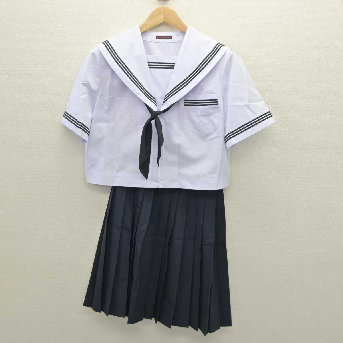 【中古】岐阜県 池田中学校 女子制服 4点 (セーラー服・セーラー服・スカート) sf061205