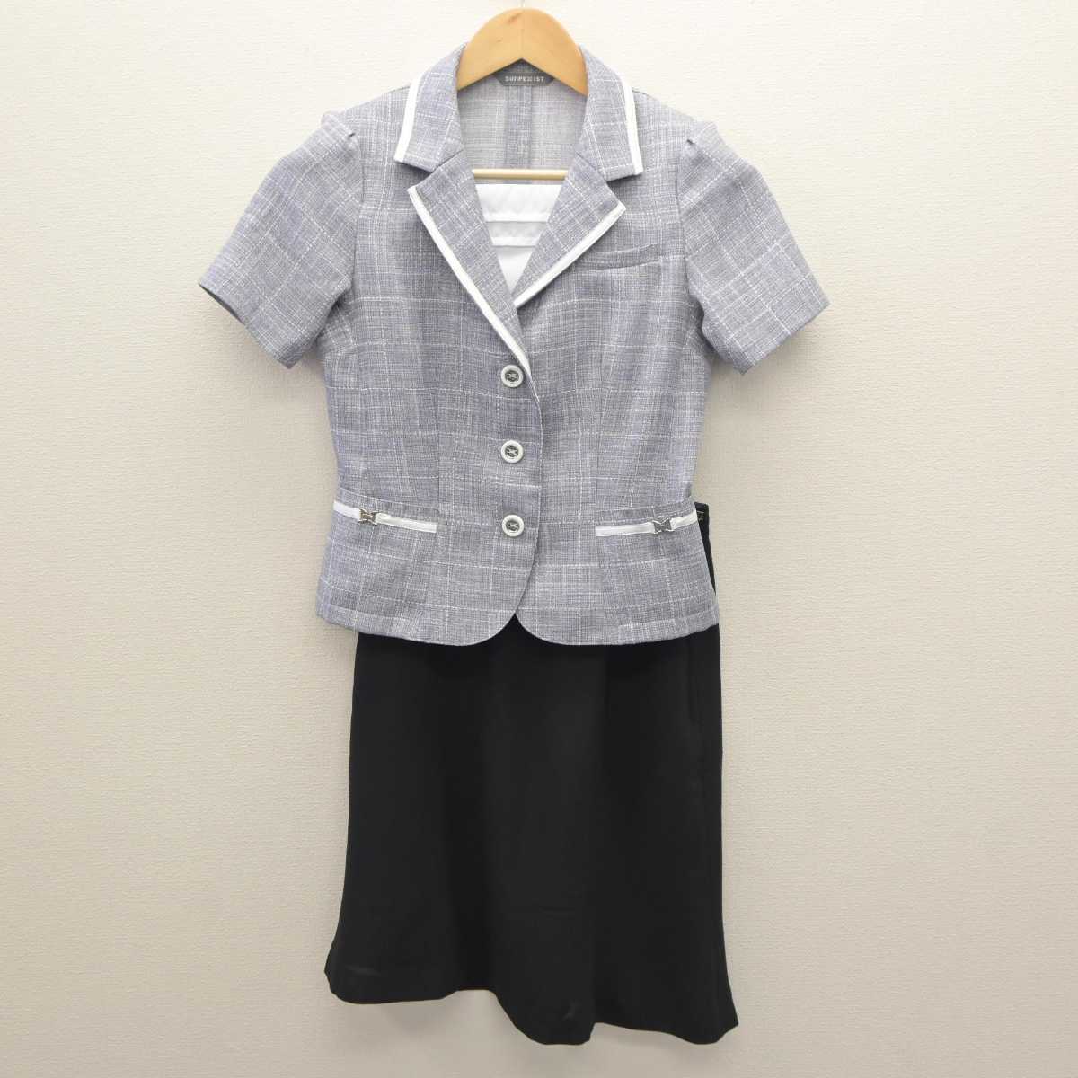 【中古】 事務服 女子制服 2点 (ジャケット・スカート) sf061214