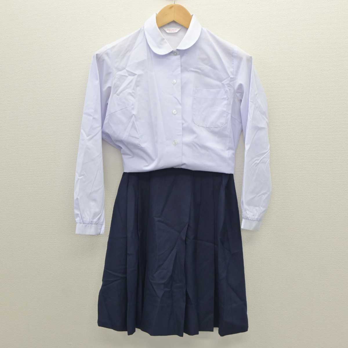 【中古】岡山県 妹尾中学校 女子制服 2点 (シャツ・スカート) sf061228