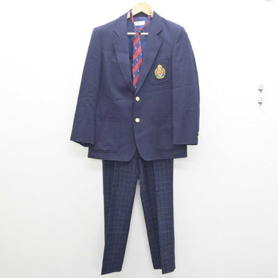 【中古】熊本県 長嶺中学校 男子制服 5点 (ブレザー・ズボン) sf061232