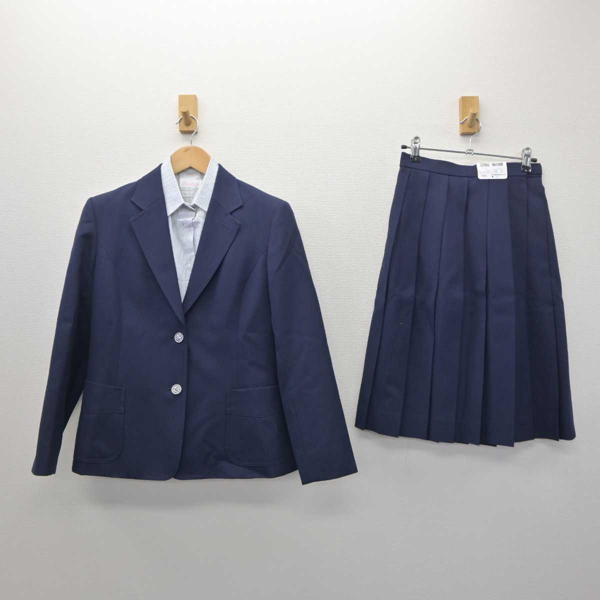 【中古】神奈川県 大和西高等学校 女子制服 3点 (ブレザー・シャツ・スカート) sf061240