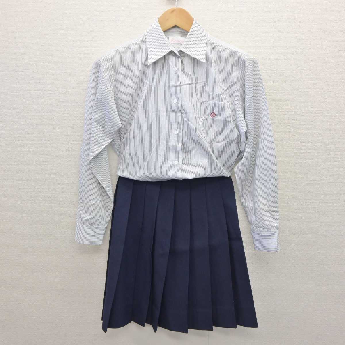 【中古】神奈川県 大和西高等学校 女子制服 2点 (シャツ・スカート) sf061242