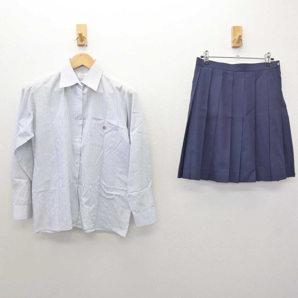 【中古】神奈川県 大和西高等学校 女子制服 2点 (シャツ・スカート) sf061244