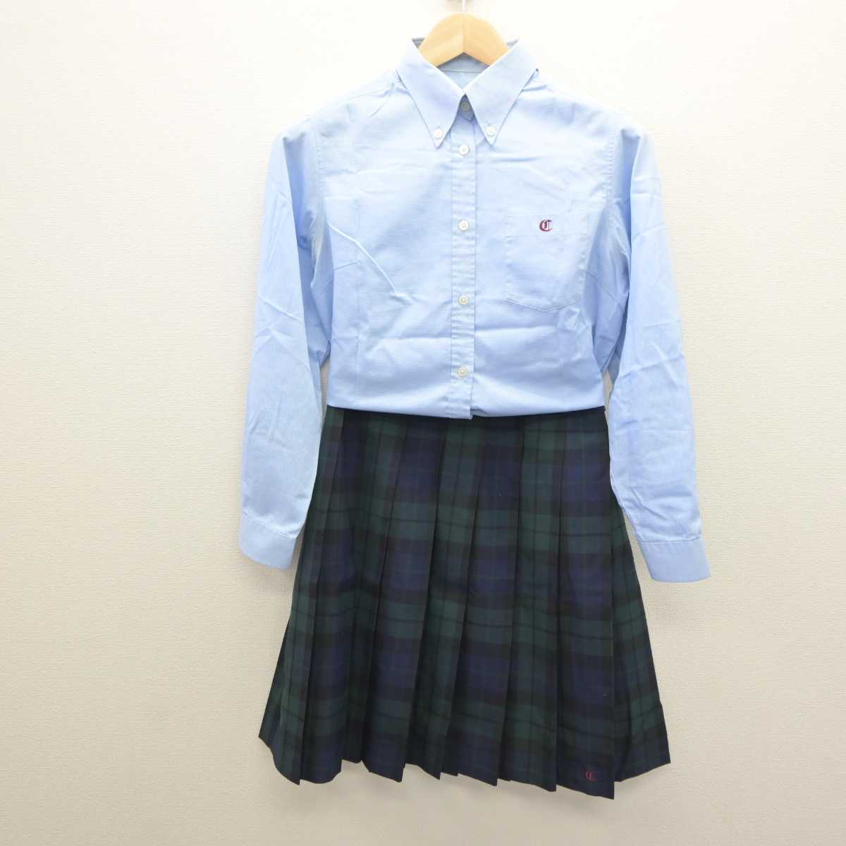 【中古】静岡県 三島学園知徳高等学校 女子制服 2点 (シャツ・スカート) sf061247