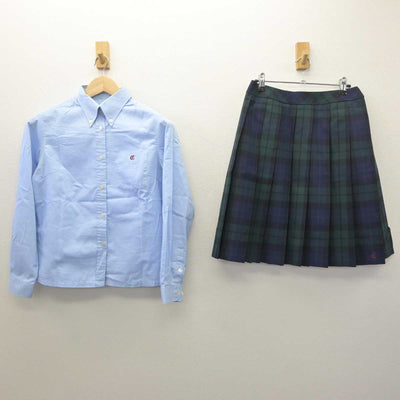 【中古】静岡県 三島学園知徳高等学校 女子制服 2点 (シャツ・スカート) sf061247