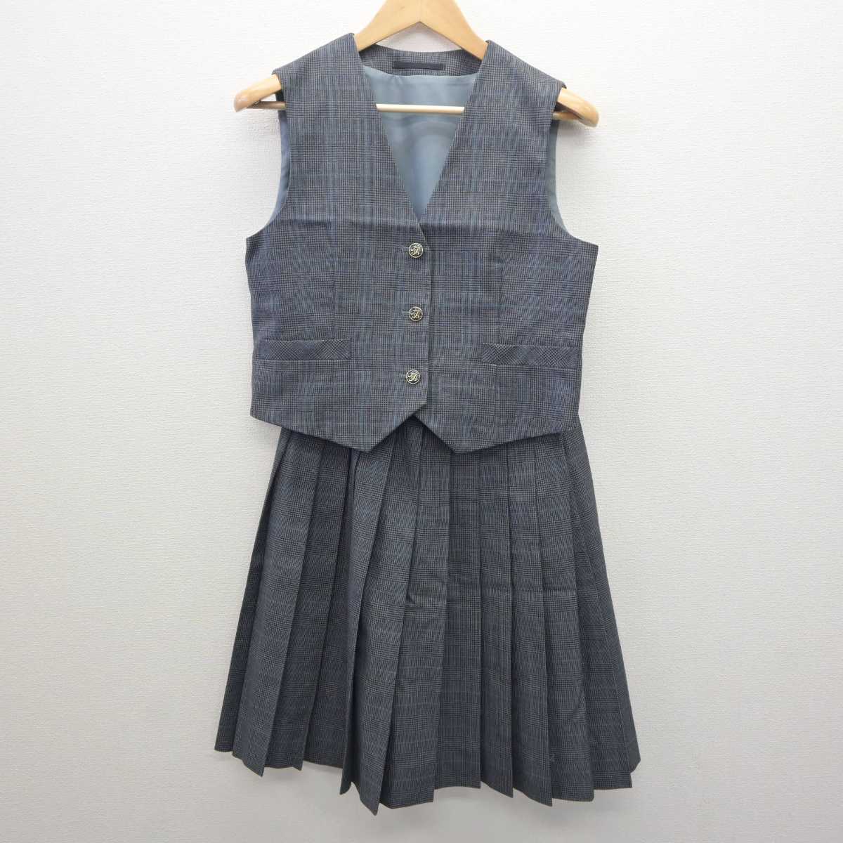 【中古】静岡県 田方農業高等学校 女子制服 3点 (ブレザー・ベスト・スカート) sf061248