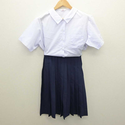 【中古】栃木県 北高根沢中学校 女子制服 2点 (シャツ・スカート) sf061250