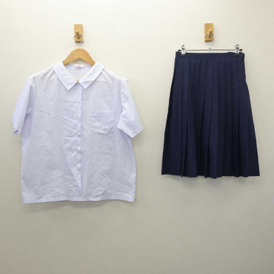 【中古】栃木県 北高根沢中学校 女子制服 2点 (シャツ・スカート) sf061250