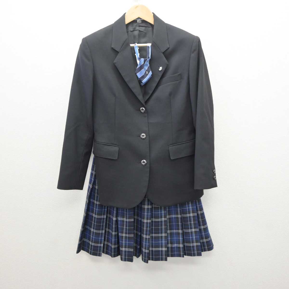 【中古】東京都 白梅学園高等学校 女子制服 4点 (ブレザー・ニット・スカート) sf061268