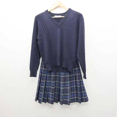 【中古】東京都 白梅学園高等学校 女子制服 4点 (ブレザー・ニット・スカート) sf061268