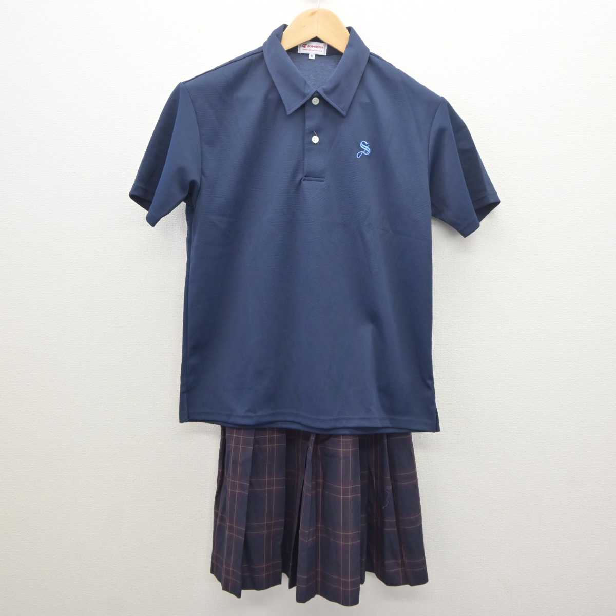 【中古】埼玉県 庄和高等学校 女子制服 2点 (シャツ・スカート) sf061277