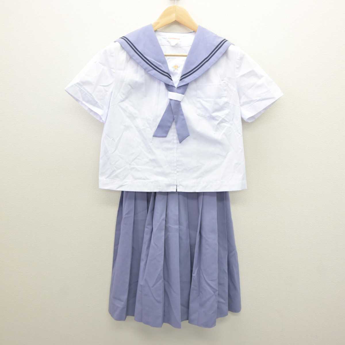 【中古】長崎県 桜が原中学校 女子制服 4点 (セーラー服・スカート) sf061283