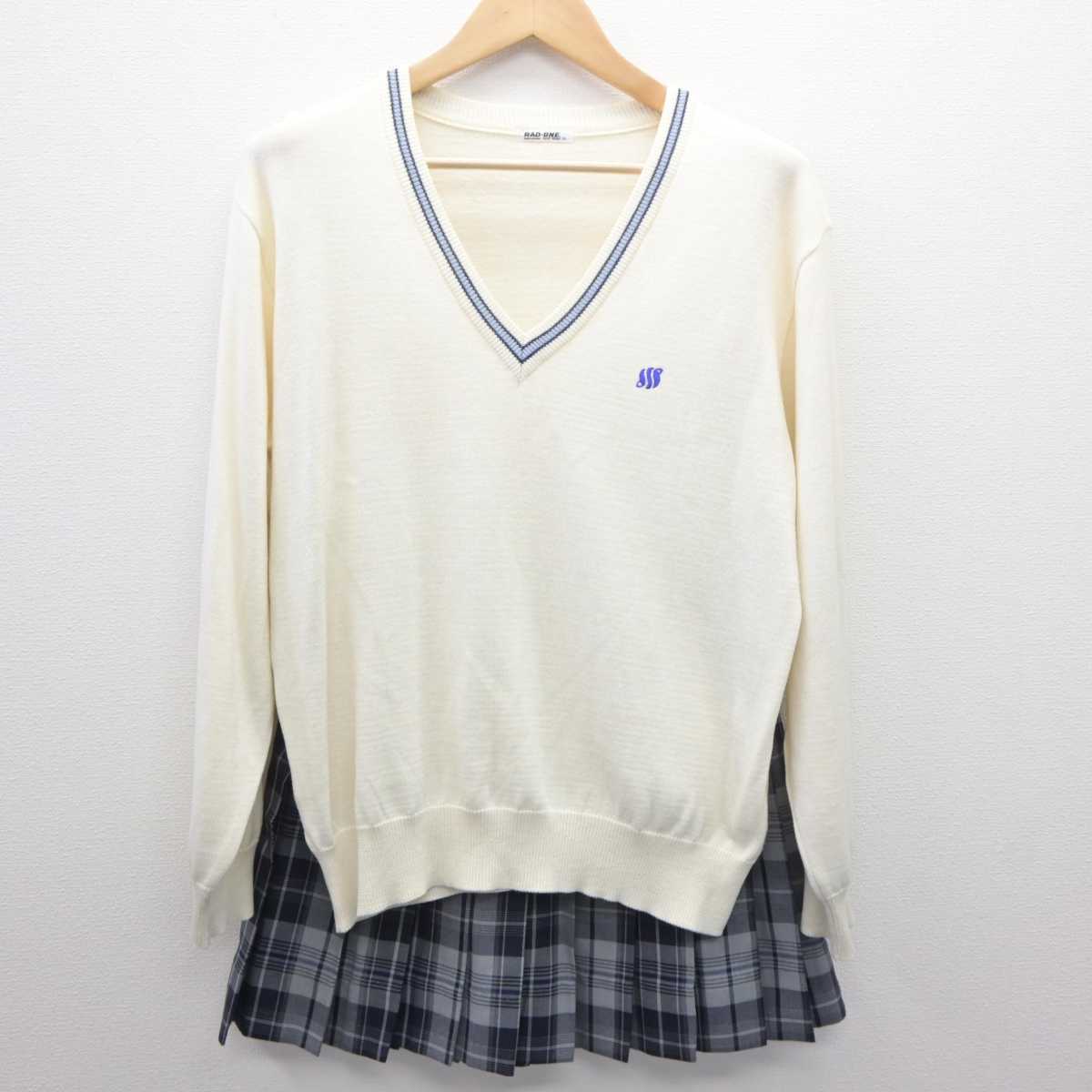 【中古】大阪府 咲くやこの花高等学校 女子制服 2点 (ニット・スカート) sf061285