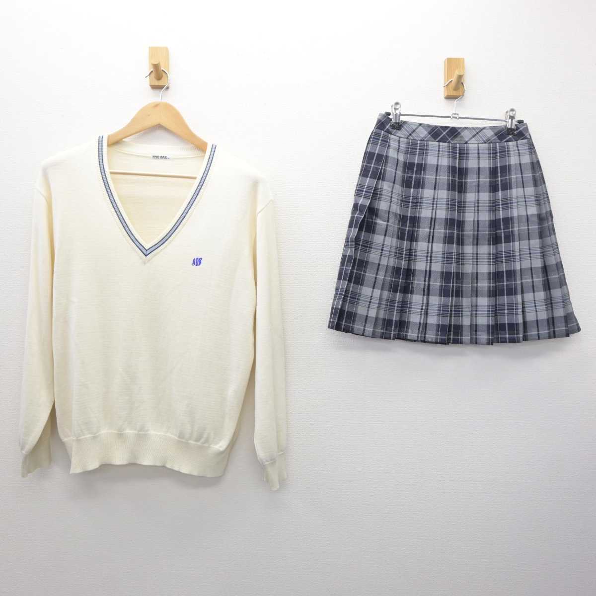 【中古】大阪府 咲くやこの花高等学校 女子制服 2点 (ニット・スカート) sf061285