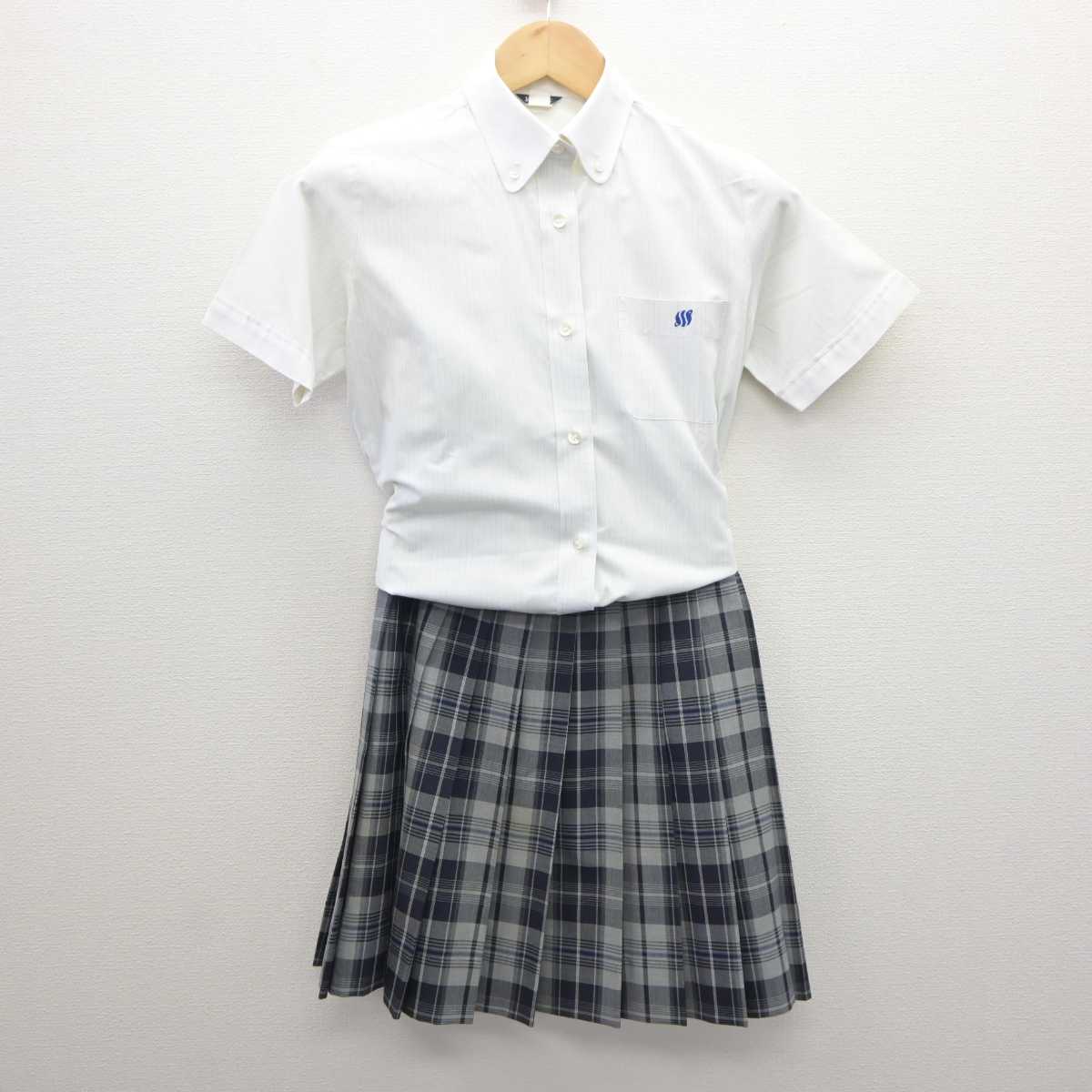 【中古】大阪府 咲くやこの花高等学校 女子制服 2点 (シャツ・スカート) sf061286