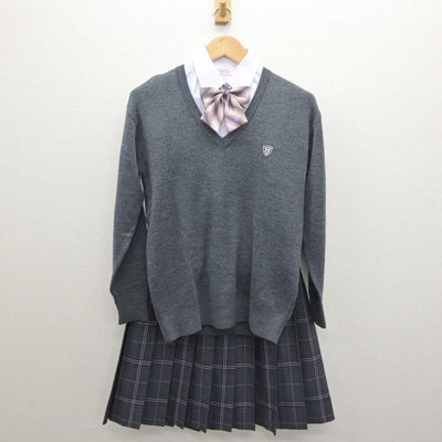 【中古】埼玉県 蓮田松韻高等学校 女子制服 6点 (ブレザー・ニット・シャツ・スカート) sf061290