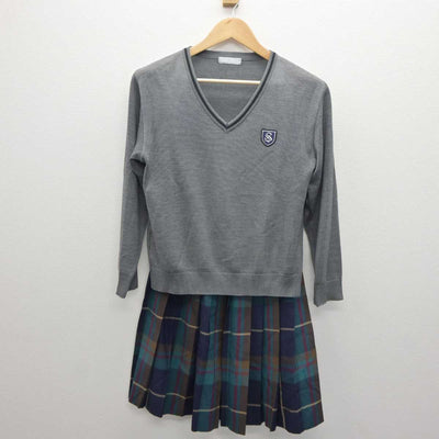 【中古】東京都 創価高等学校 女子制服 4点 (ブレザー・ニット・スカート) sf061301