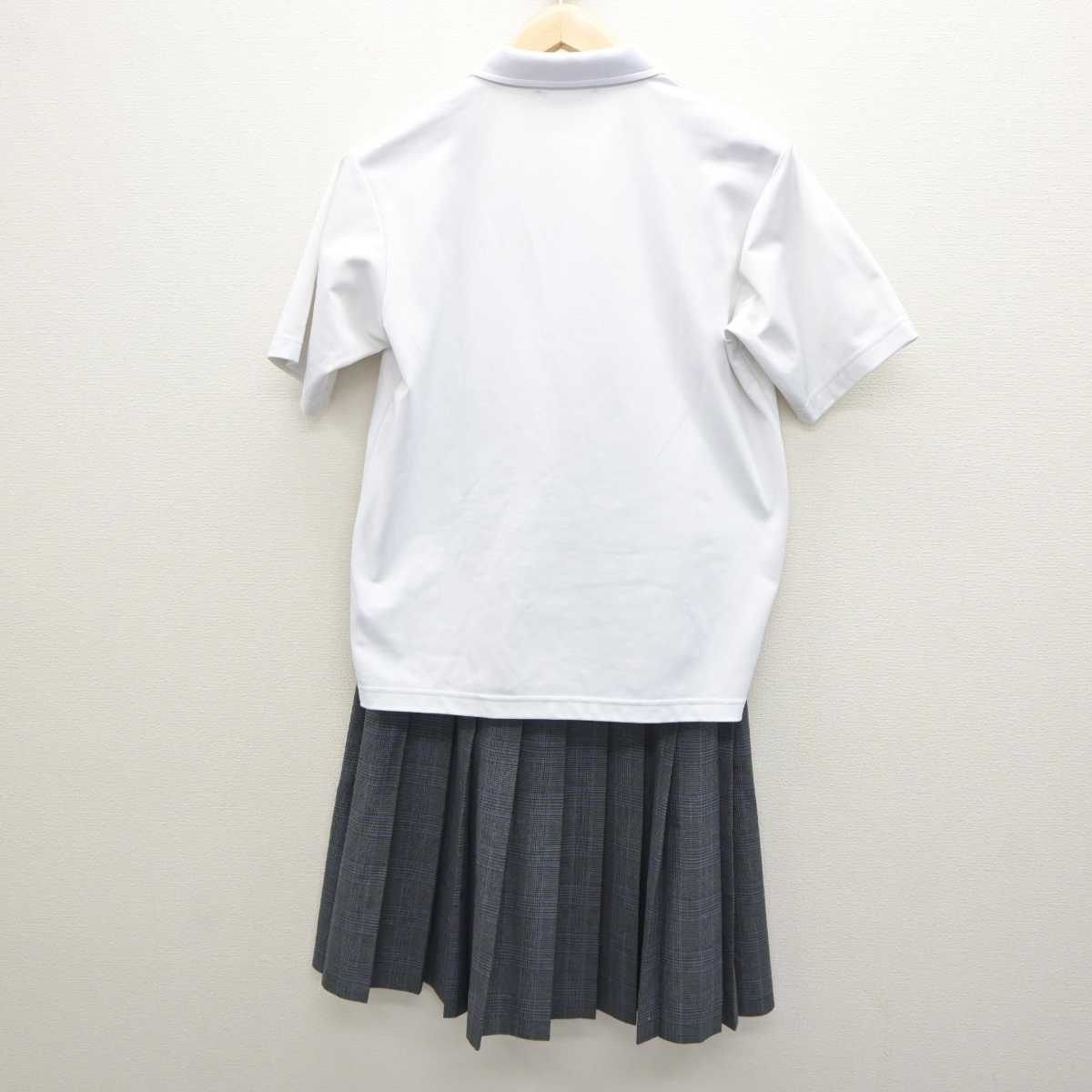 【中古】福岡県 菊陵中学校 女子制服 2点 (シャツ・スカート) sf061318