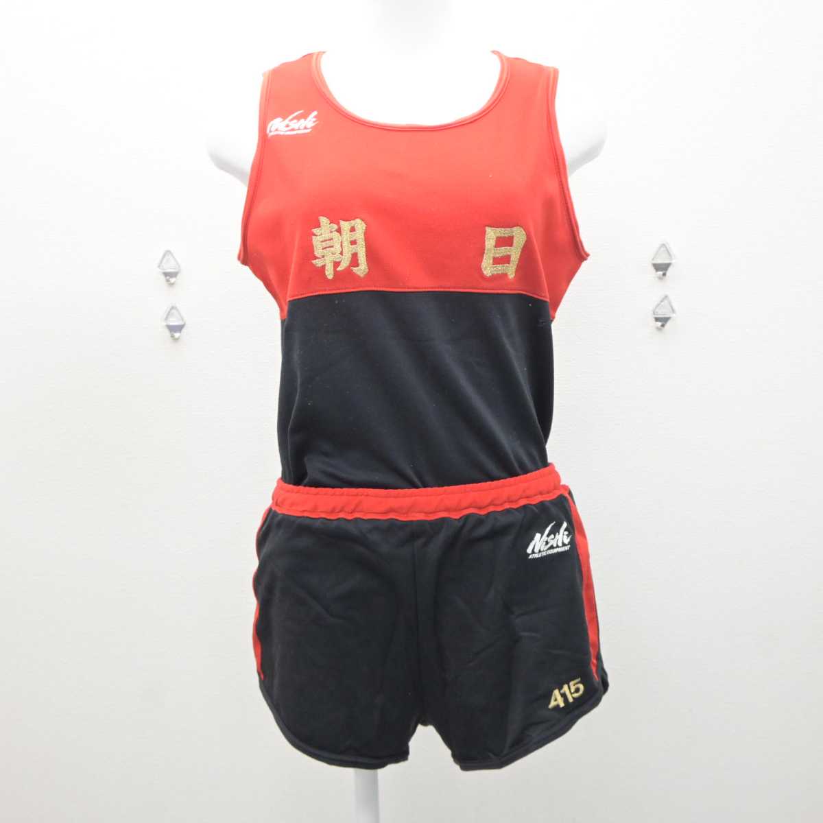 【中古】兵庫県 姫路市立朝日中学校/陸上部ユニフォーム 女子制服 2点 (部活ユニフォーム 上・部活ユニフォーム 下) sf061333