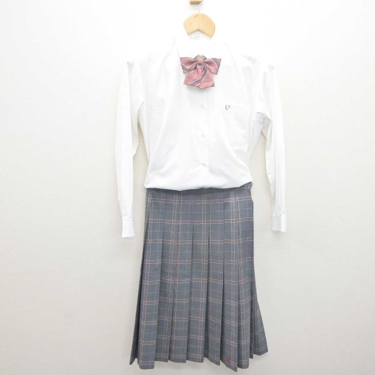 【中古】大阪府 上宮高等学校 女子制服 4点 (ブレザー・シャツ・スカート) sf061335