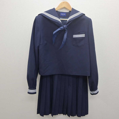 【中古】徳島県 徳島中学校 女子制服 3点 (セーラー服・スカート) sf061343