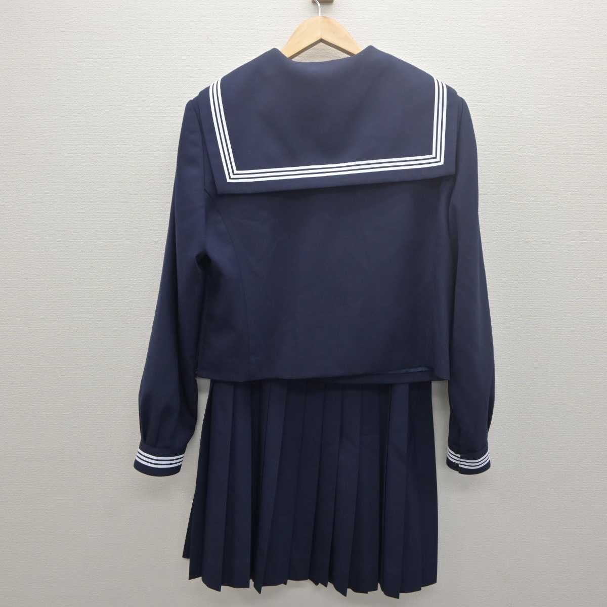 【中古】徳島県 徳島中学校 女子制服 3点 (セーラー服・スカート) sf061343