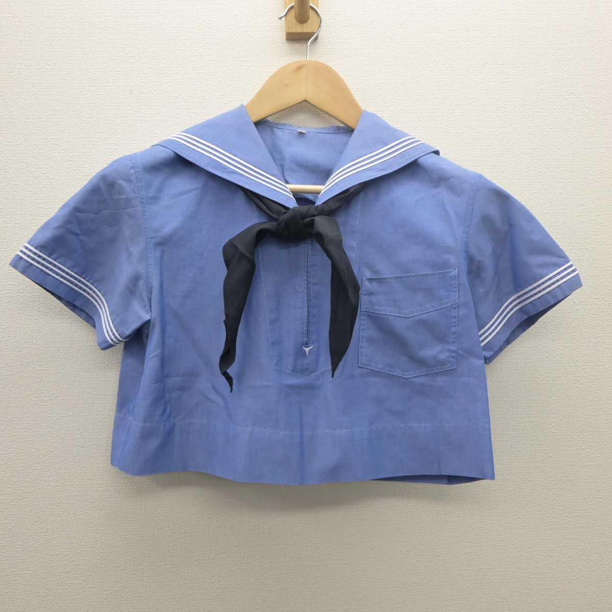 【中古】福岡県 福岡女学院高等学校 女子制服 3点 (セーラー服・ジャンパースカート) sf061353