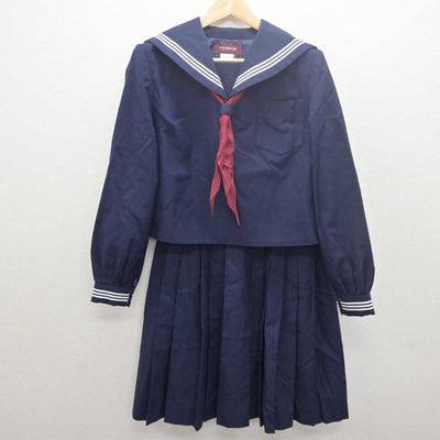 【中古】茨城県 坂本中学校 女子制服 3点 (セーラー服・スカート) sf061355