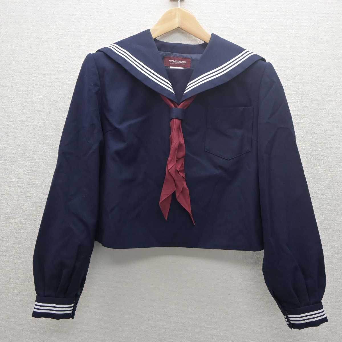 【中古】茨城県 坂本中学校 女子制服 3点 (セーラー服・スカート) sf061355