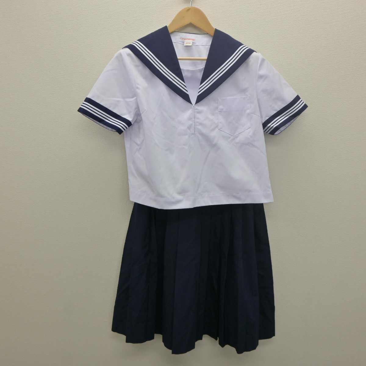 【中古】茨城県 坂本中学校 女子制服 3点 (セーラー服・スカート) sf061356