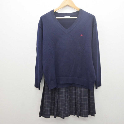 【中古】千葉県 市川南高等学校 女子制服 4点 (ブレザー・ニット・スカート) sf061365