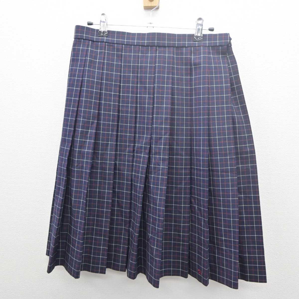 【中古】千葉県 市川南高等学校 女子制服 2点 (ニットベスト・スカート) sf061366