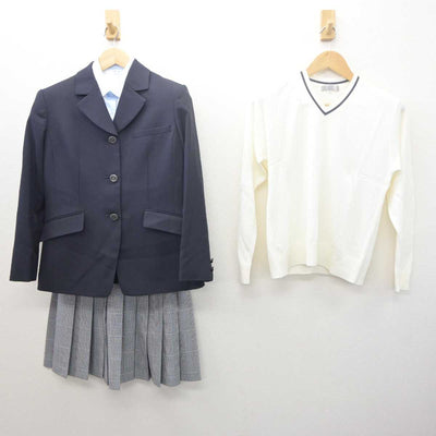 【中古】埼玉県 淑徳与野高等学校 女子制服 4点 (ブレザー・ニット・シャツ・スカート) sf061368