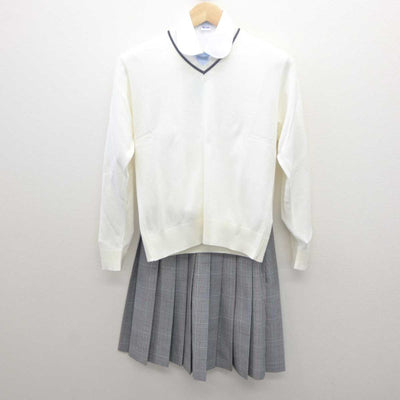 【中古】埼玉県 淑徳与野高等学校 女子制服 4点 (ブレザー・ニット・シャツ・スカート) sf061368