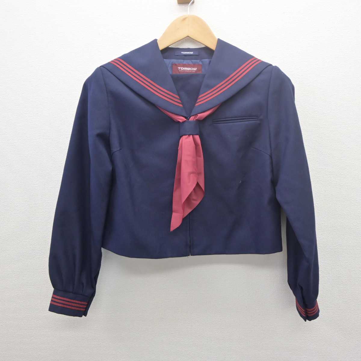 【中古】埼玉県 美原中学校 女子制服 3点 (セーラー服・スカート) sf061371