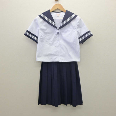 【中古】埼玉県 美原中学校 女子制服 2点 (セーラー服・スカート) sf061372