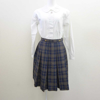 【中古】福岡県 福岡女子高等学校 女子制服 3点 (ブレザー・シャツ・スカート) sf061375