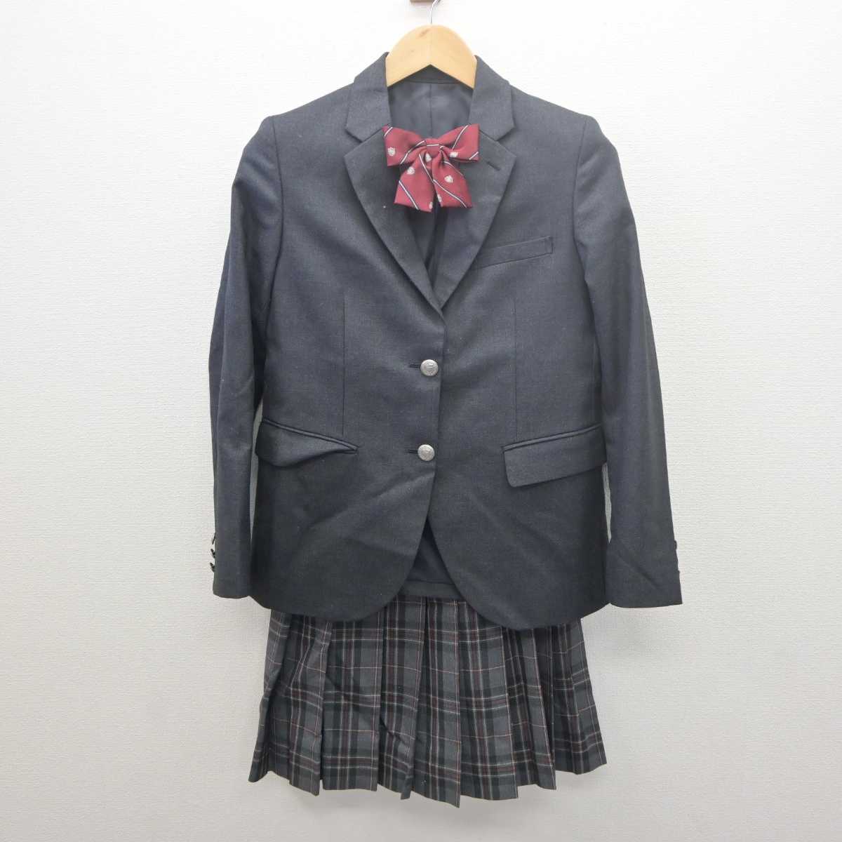 【中古】北海道 篠路西中学校 女子制服 3点 (ブレザー・スカート) sf061380