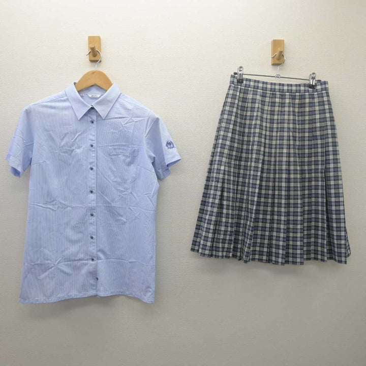 【中古】香川県 香川誠陵高等学校 女子制服 3点 (ニットベスト・シャツ・スカート) sf061388