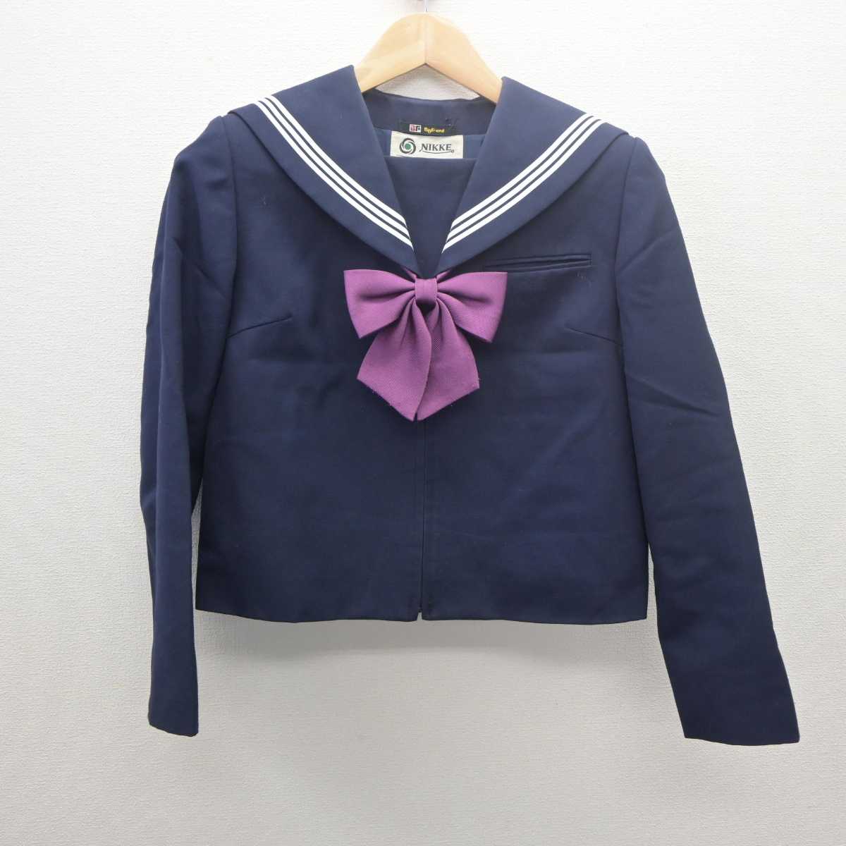 【中古】石川県 紫錦台中学校 女子制服 2点 (セーラー服・スカート) sf061392