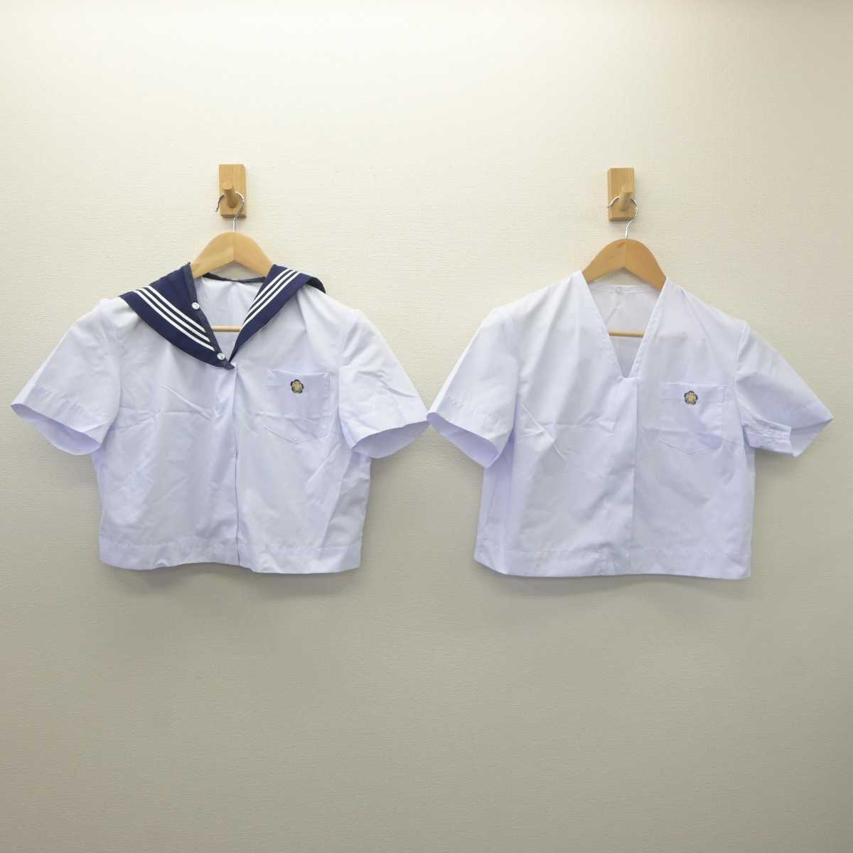 【中古】栃木県 真岡女子高等学校 女子制服 2点 (セーラー服) sf061398