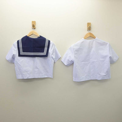 【中古】栃木県 真岡女子高等学校 女子制服 2点 (セーラー服) sf061398